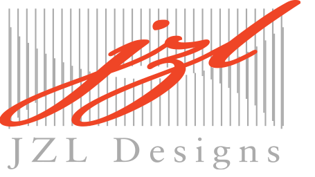 JZL Designs logo red lt grey
